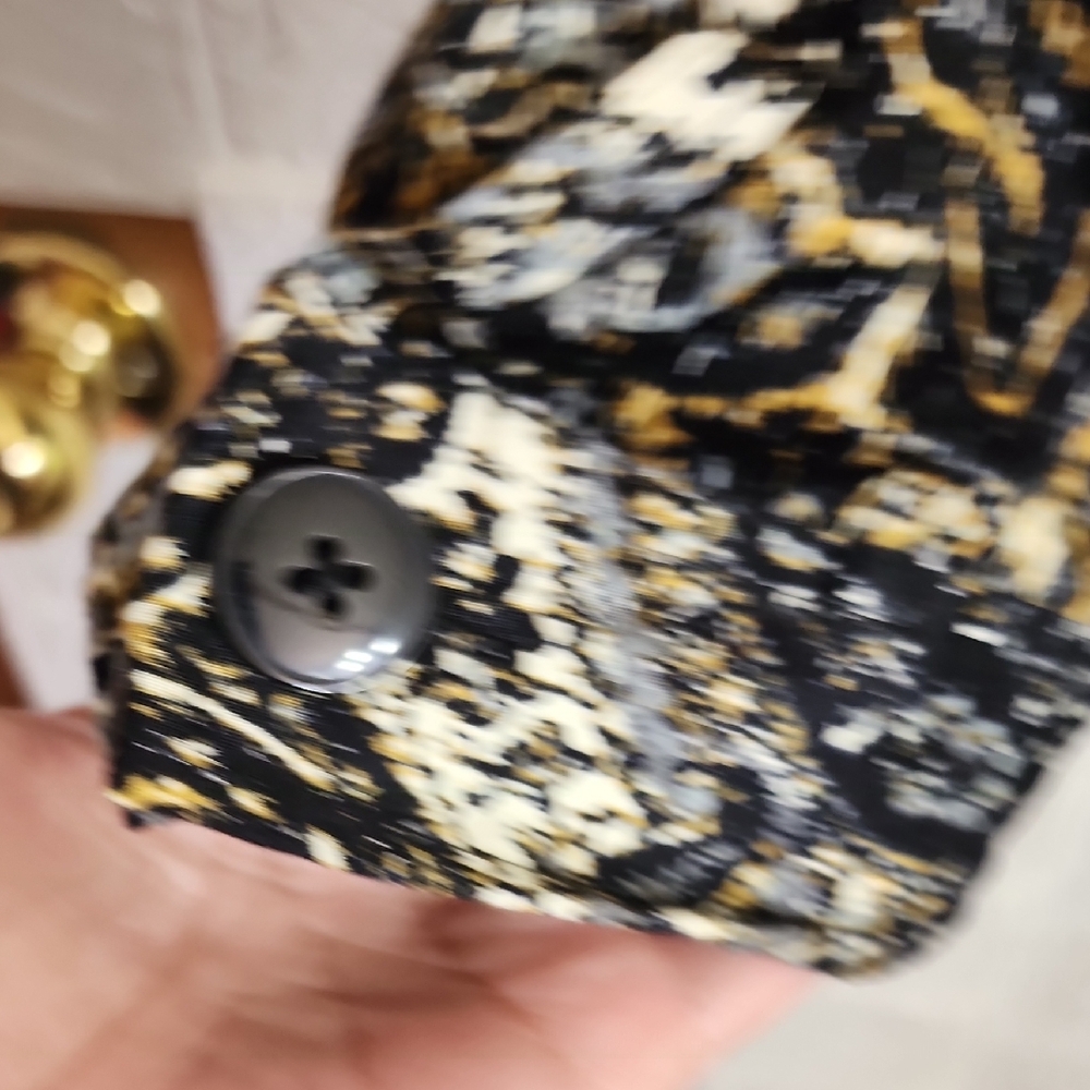 Christopher & Banks Black and Gold Paisley Blazer - Picture 5 of 9